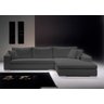 Sofá de Canto com Chaise de Casal em Sarja Cinza,  3,20m x 1,70m - 2