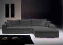 Ver imagem 2 de Sofá de Canto com Chaise de Casal em Sarja Cinza, 3,20m x 1,70m