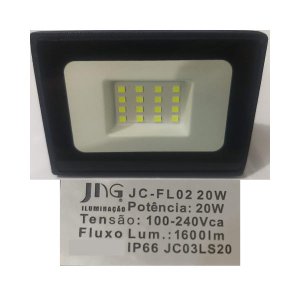 REFLETOR LED 20W SLIM BIVOLT VERDE
