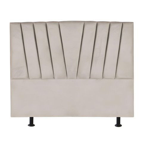 Cabeceira Estofada Cama Casal Queen Size 160 Cm Louise Linho:bege