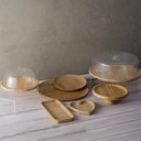 Ver mais imagens de Kit 6 Petisqueiras Bandeja Bambu 20x10cm Lyor Hire Prato Salgados Petiscos