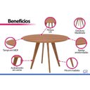Ver imagem 4 de Mesa Cozinha Acerola Madeira 109cm Madeira/Cinamomo Cimol