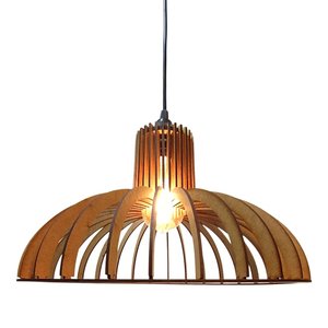 Luminária Teto tipo Pendente em MDF - Completa -:Marrom