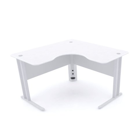 MESA EM L P/ ESCRITÓRIO 130X130 PANDIN MAXXI - BRANCO ETP1313