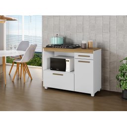 Balcão para Cooktop 4 Bocas Cronos Arte Móveis:branco - 2