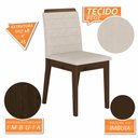 Ver imagem 3 de Mesa com 6 Cadeiras Qatar 1,60 Imb/preto/bege - Móveis Arapongas Imbuia/preto/bege 03