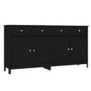 Ver imagem 1 de Balcao Buffet 4 Portas 4 Gavetas 154 Cm R626 Preto Dtall Preto