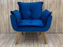 Ver imagem 2 de Poltrona Decorativa 1 Lugar Azul 325 Julia