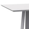 Mesa de Jantar Tampo com Vidro Valencia 135x135 Off White - PR Móveis - 2