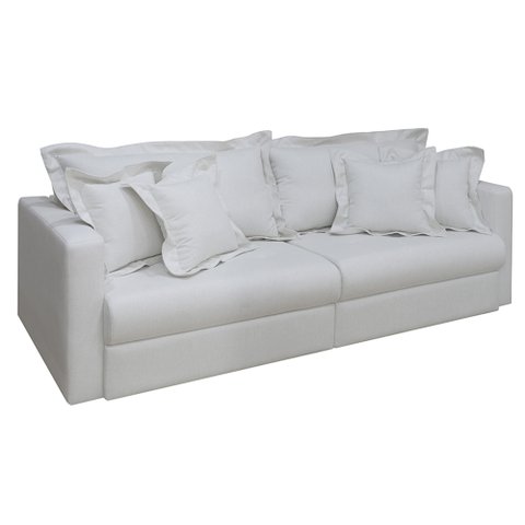 Sofá Riviera 230cm - Cinza Claro Konfort