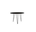 Ver imagem 2 de Mesa de Jantar Redonda 90cm Preta Clips 3 Pés Ferro Preto