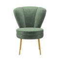 Ver imagem 5 de Cadeira para Recepção Moderna Sala de Espera Ergonômica Tecido Veludo Confortável Pés de Ferro