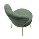 Ver imagem 7 de Cadeira para Recepção Moderna Sala de Espera Ergonômica Tecido Veludo Confortável Pés de Ferro