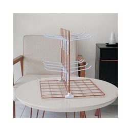 Expositor para Chaveiro e Bijuteria 0,30 X 0,30m com 16 Ganchos - Cor:rosé - 6