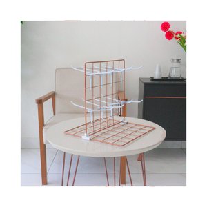 Expositor para Chaveiro e Bijuteria 0,30 X 0,30m com 16 Ganchos - Cor:rosé