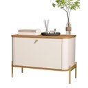 Ver imagem 1 de Cômoda Pequena Irondale Off White Nature Dourado