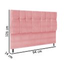 Ver imagem 2 de Cabeceira Estofada Box Solteiro Encosto para Cama Audi X1 94x126 Rosa