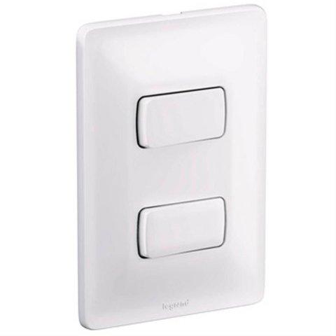 Interruptor Simples + Interruptor Paralelo 10a 250v 4x2 Zeffia - 680103 - Pial Inter.simples+inte.pa