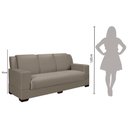 Ver imagem 7 de Sofá 3 Lugares Suede Capuccino Tokio D23 Silvaflex com 188X80X91