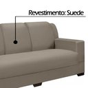 Ver imagem 3 de Sofá 3 Lugares Suede Capuccino Tokio D23 Silvaflex com 188X80X91
