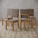 Ver imagem 1 de Kit 4 Cadeiras para Mesa de Jantar Milla Henn - Marrom Amêndoa