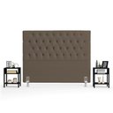 Ver mais imagens de Cabeceira Casal King 195cm Cristal Bouclê Marrom e 2 Mesas Laterais Plaza Lc1 Preto - Mpozenato