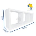 Ver imagem 4 de Nicho Triplo Organizador Mdf Ambientes Diversos Decorativo