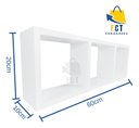 Ver imagem 4 de Nicho Triplo Organizador Mdf Ambientes Diversos Decorativo