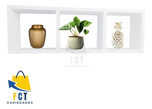 Nicho Triplo Organizador Mdf Ambientes Diversos Decorativo - 3