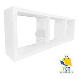 Nicho Triplo Organizador Mdf Ambientes Diversos Decorativo - 5