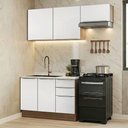 Ver imagem 1 de Armário de Cozinha Compacta 180 Cm Rustic/branco Veludo Lux Madesa 03