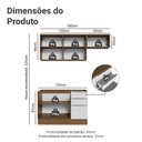 Ver imagem 3 de Armário de Cozinha Compacta 180 Cm Rustic/branco Veludo Lux Madesa 03