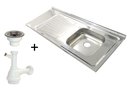 Ver imagem 1 de Pia Inox Fabrinox PSD1200D 120x52cm, cuba direita, válvula e sifão