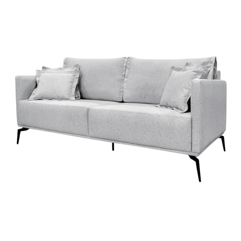 Sofa Liv 3 Lugares 200cm Pes Aço Linho 233 Grigio Ezz Sofa Liv 3 Lugares 200cm Pes Aço Linho 233 Grigio Ezz