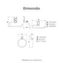 Ver imagem 4 de Kit Acessórios para Banheiro 5 Peças Linha Sofisticato Cor Cromado Durín