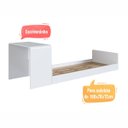Ver mais imagens de Cama Infanto Juvenil com Escrivaninha Solteiro Branco Completa Móveis