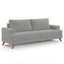 Ver imagem 7 de Sofá 160cm 2 Lugares Pés Curvos Santi Suede D05 Cinza - Mpozenato