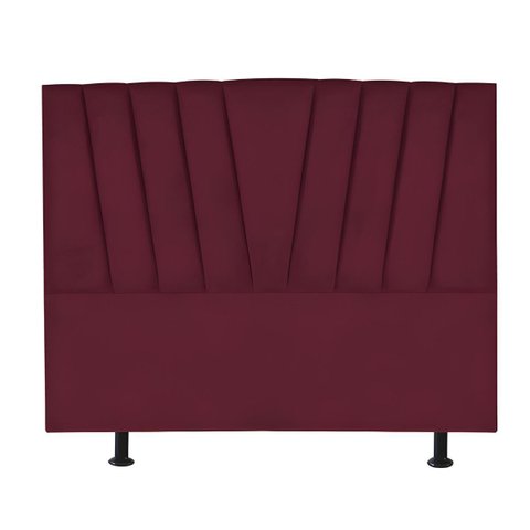 Cabeceira Estofada Cama Casal Queen Size 160 Cm Louise Suede:bordô