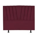Ver imagem 1 de Cabeceira Estofada Cama Casal Queen Size 160 Cm Louise Suede:bordô