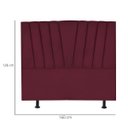 Ver imagem 3 de Cabeceira Estofada Cama Casal Queen Size 160 Cm Louise Suede:bordô