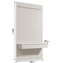 Ver imagem 3 de Painel Ripado Suspenso para TV até 55 Polegadas 100% MDF 138,6CMX240CM 2 Gavetas Arbo