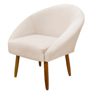 Poltrona Decorativa para Sala Recepção Manicure Consultório Stella Suede