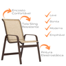 Cadeira em Alumínio com Tela Sling – Conforto e Estilo para Varanda ou jardim - 3