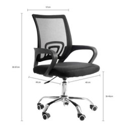 Kit 5 Cadeiras Office Santiago Móveis Preto - 8