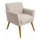 Ver imagem 1 de Poltrona Decorativa Cecília - Bege - Ecotec Decor