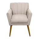 Ver imagem 2 de Poltrona Decorativa Cecília - Bege - Ecotec Decor