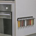 Ver imagem 3 de Suporte Porta Temperos com 10 Tubetes de Parede - Aço-Preto