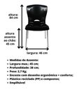 Ver imagem 3 de 4 Cadeiras Bistrô Plástico Pés Alumínio Forte Bar Sala Salão:Branca