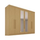 Ver imagem 2 de Guarda-Roupa Casal 100% MDF com Espelhos 6 Portas e 6 Gavetas 274cm Multimóveis Madeirado