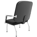 Ver imagem 2 de Cadeira de Escritório Recepção com Braço Fixa Cromada Magno P03 Crepe Preto - Lyam Decor